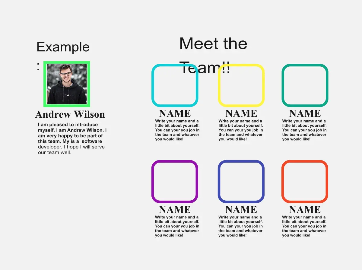 Template cover of Meet the Team!