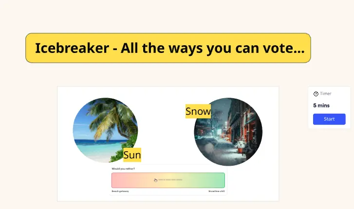 Template cover of 7 Fun Ways to Vote in Miro
