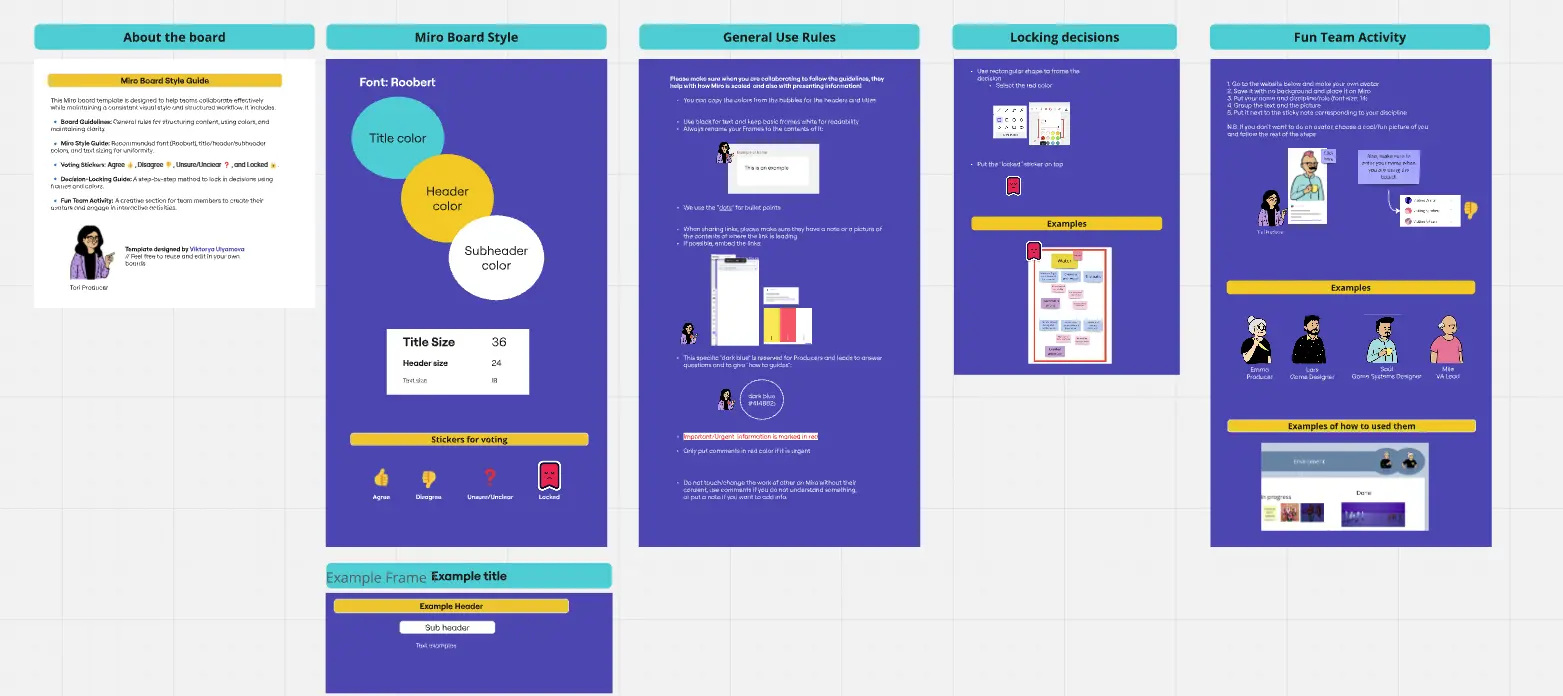 Template cover of Miro Board Style Guide