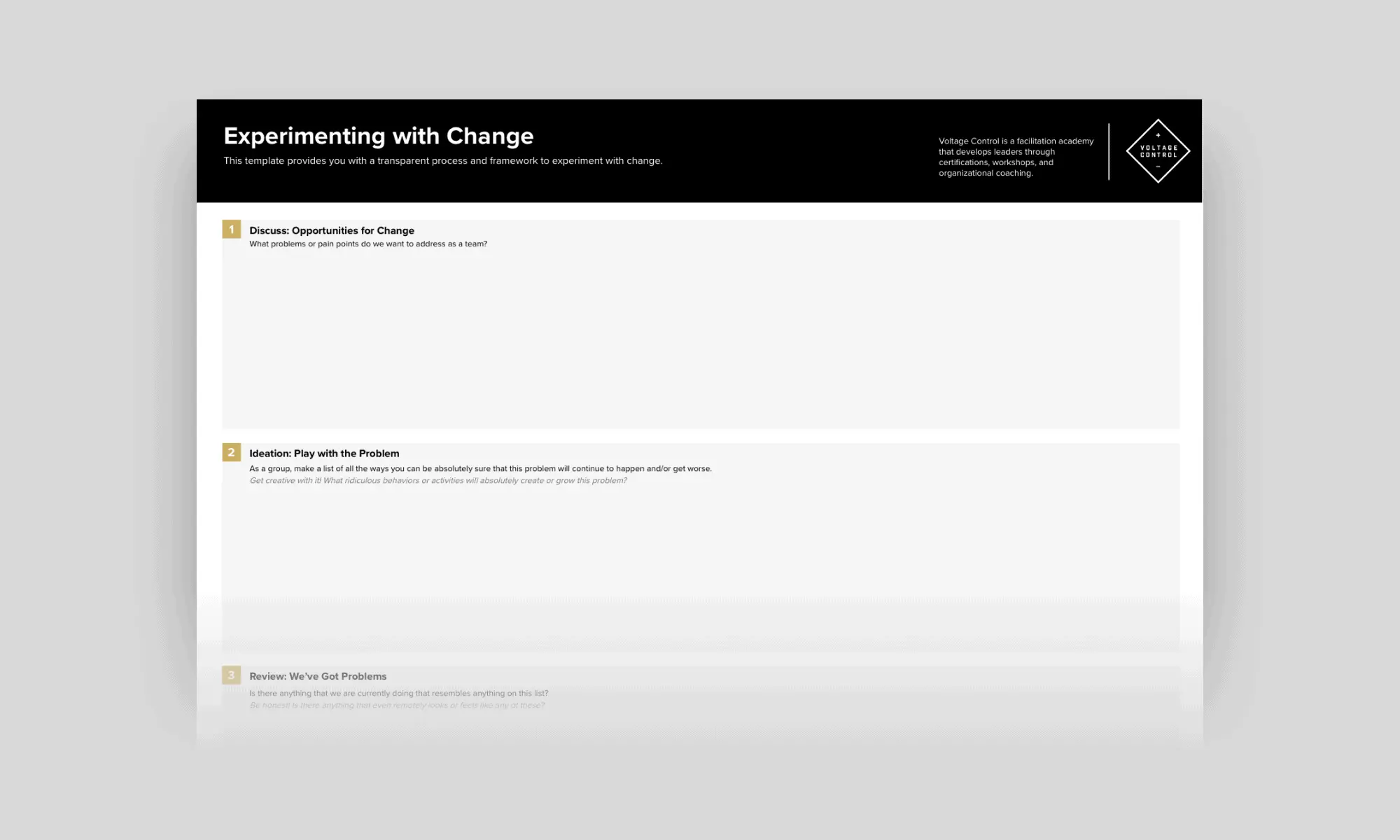 Template cover of Experimenting With Change