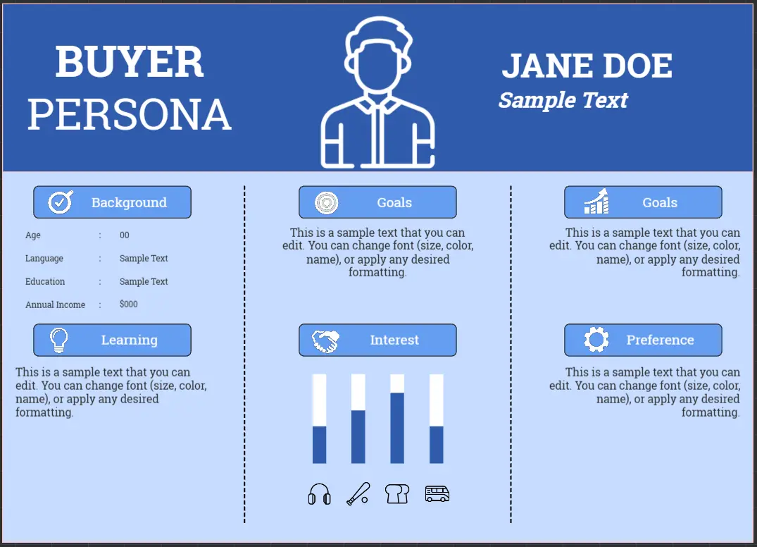 Blue Buyer Persona