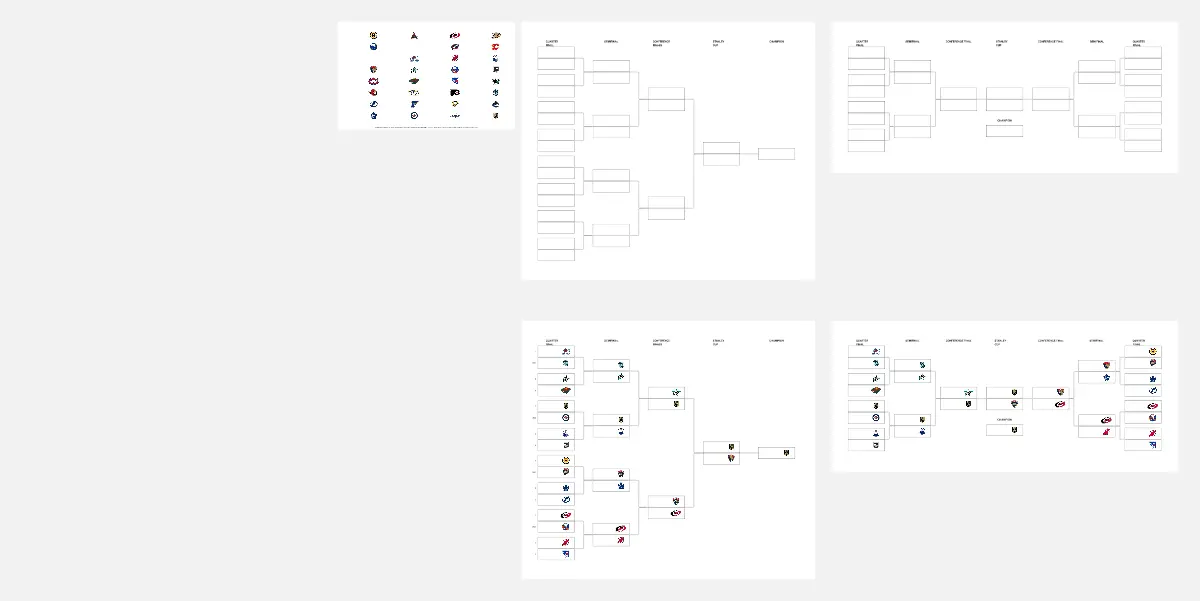 Template cover of NHL Teams + 2024 Bracket