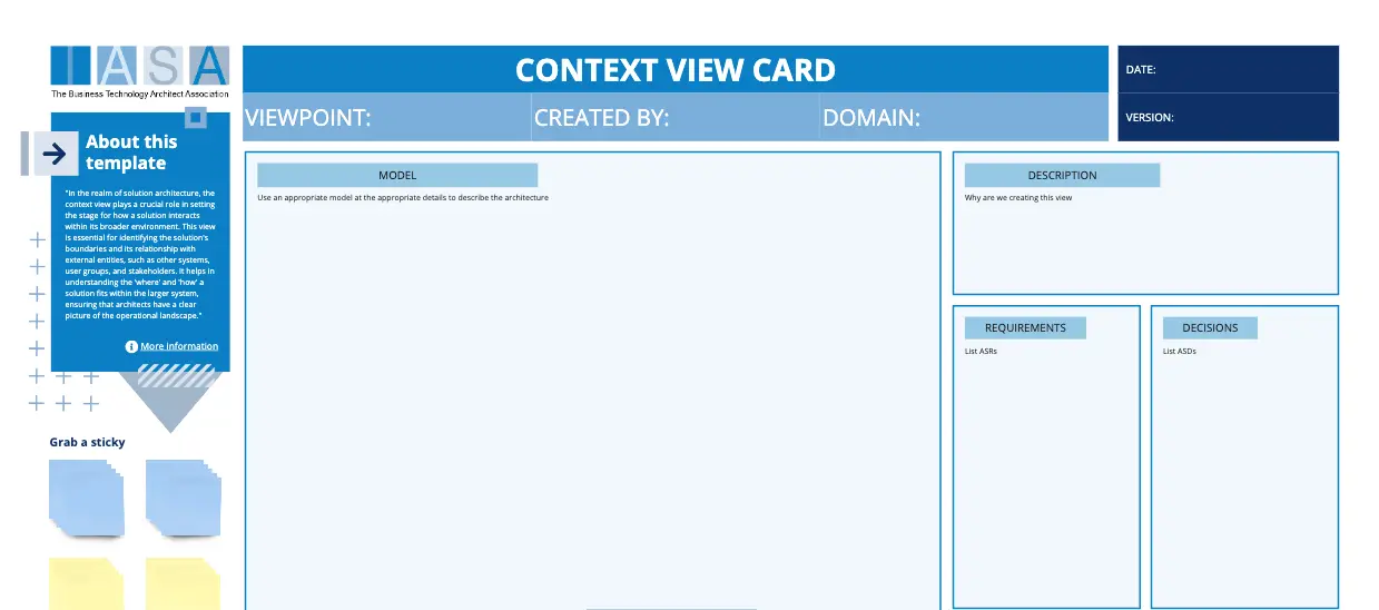 Template cover of IASA - Context View Card