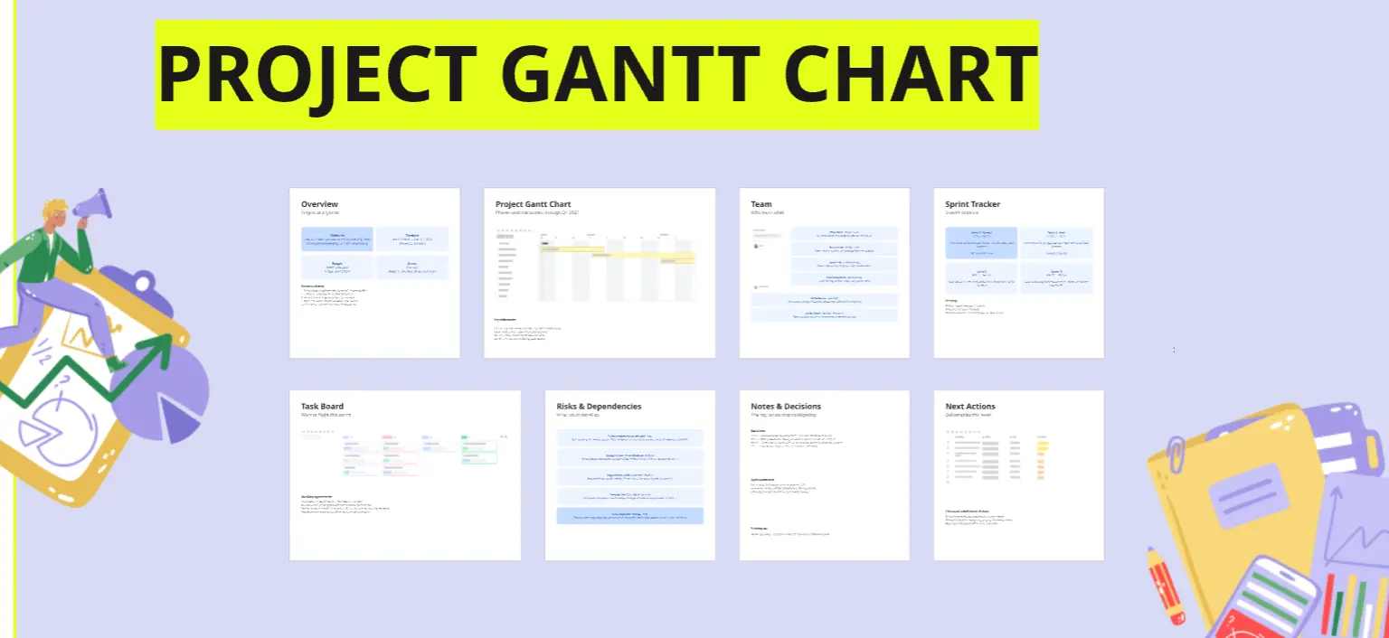Blue Project Gantt Chart
