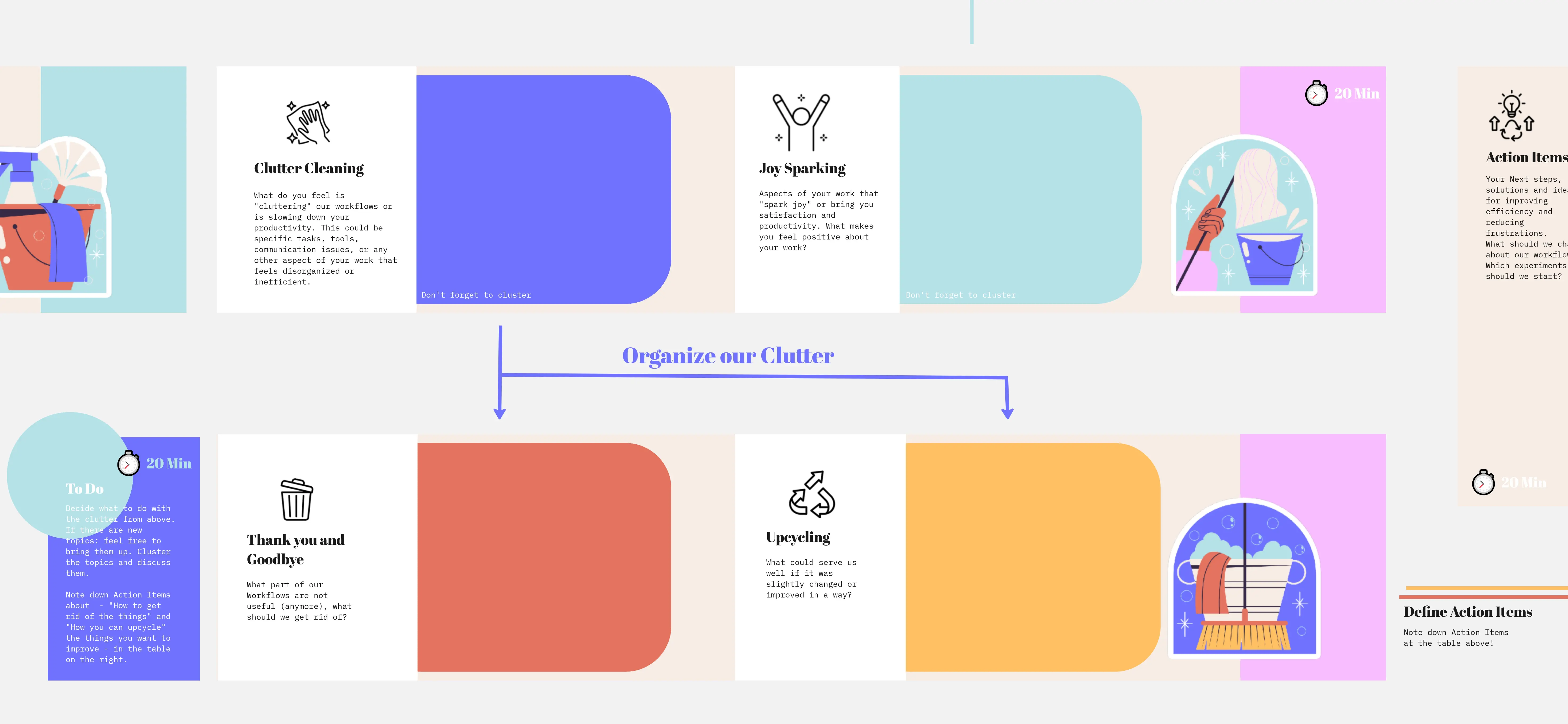 Template cover of Declutter Your Workflow - Marie Kondo Retro