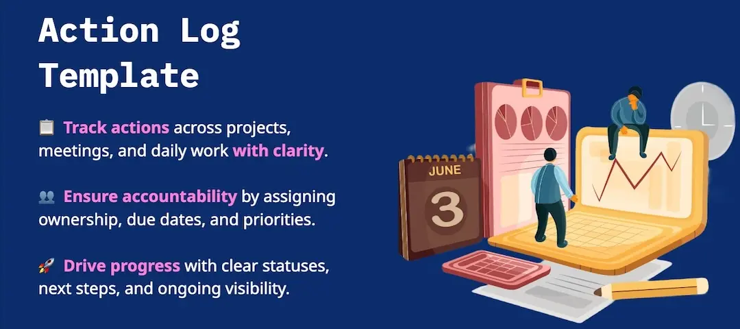 Template cover of Action Log Template