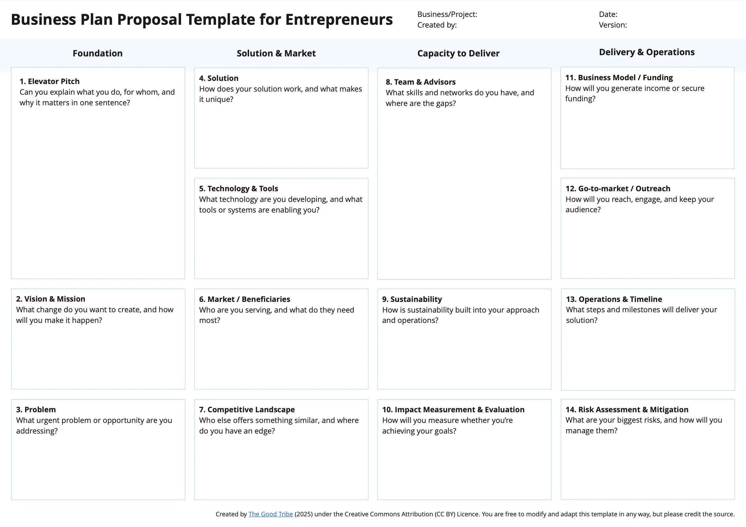 Template cover of Business Plan Proposal Template