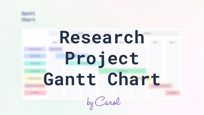 リサーチプロジェクト ガントチャート