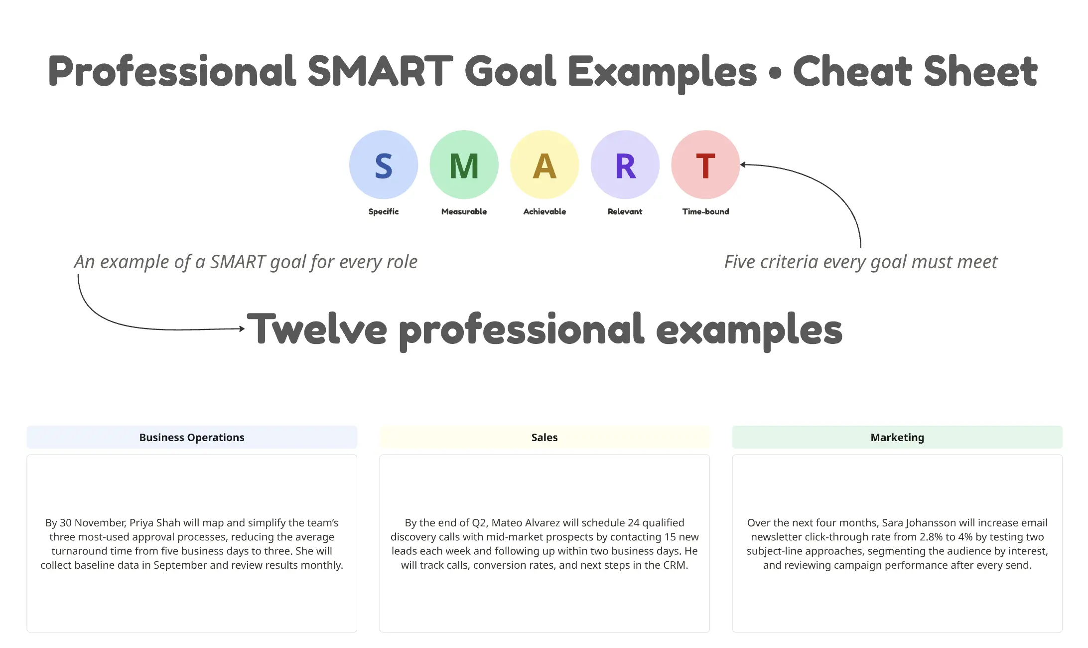 プロフェッショナル向け SMART 目標