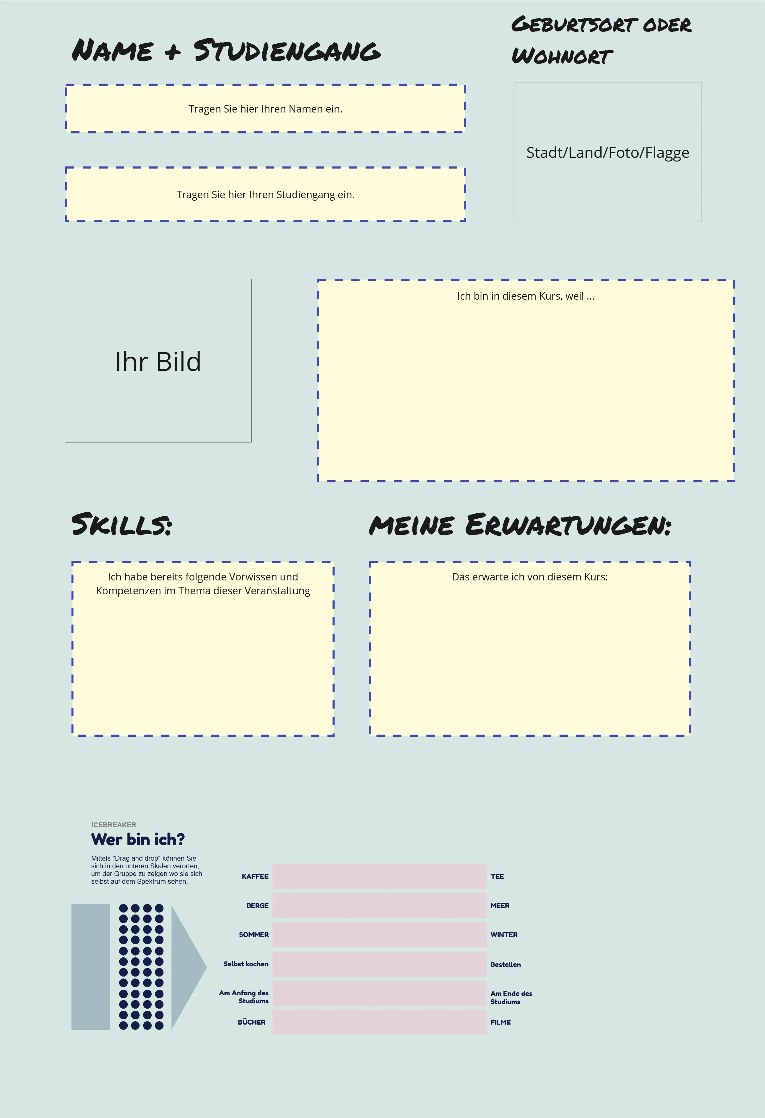 Template cover of Kennenlernmethode – Steckbrief