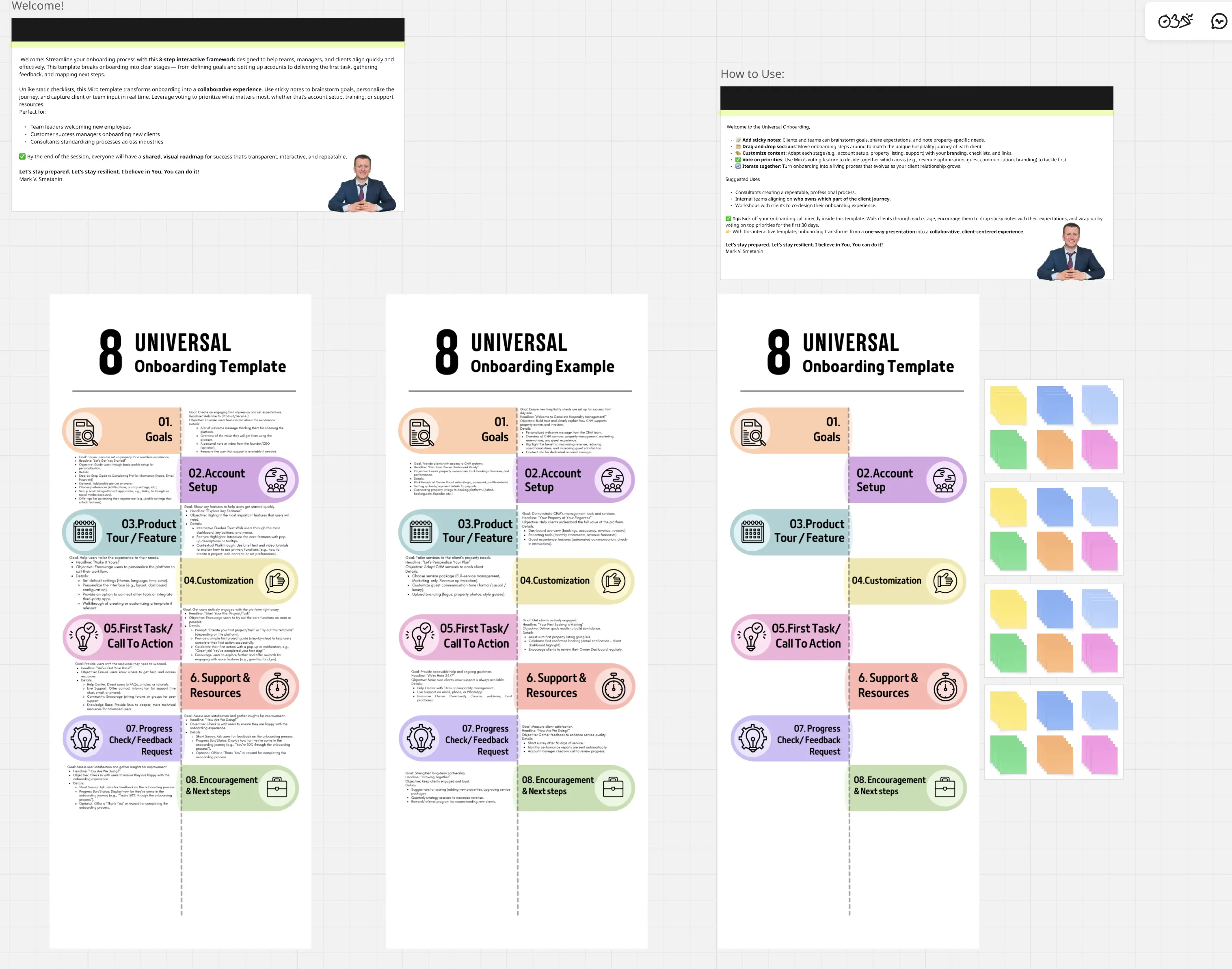 Template cover of 8 Steps Universal Onboarding Framework