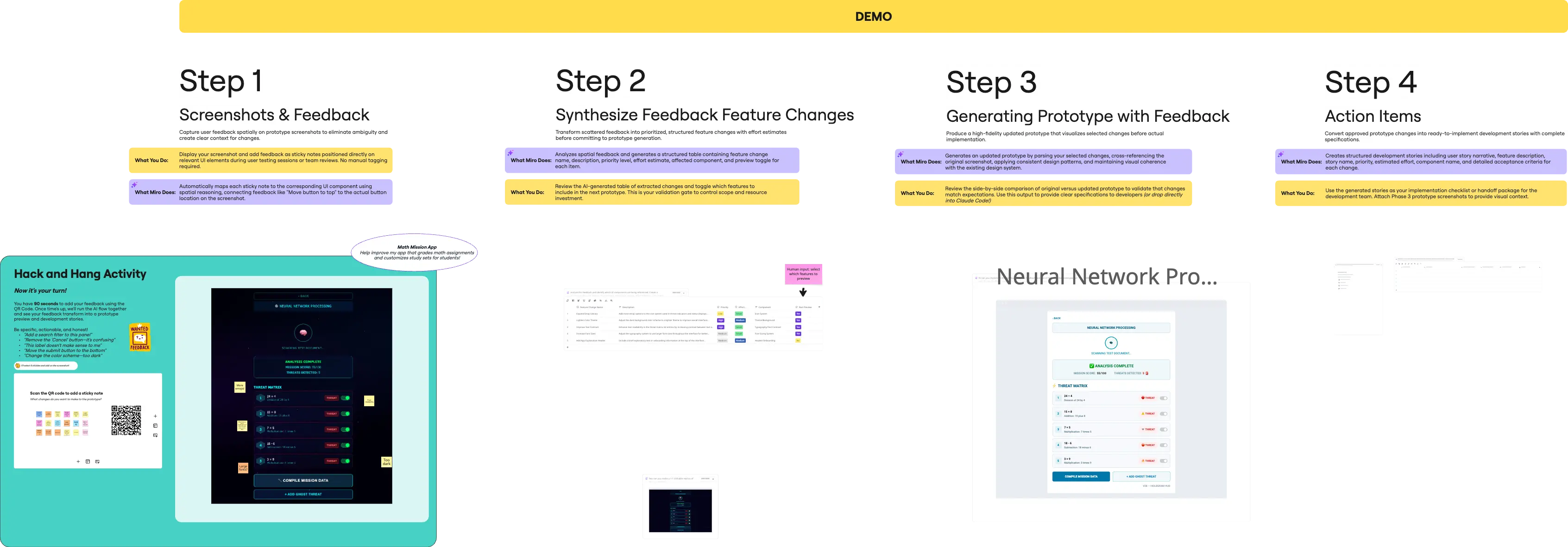 Prototyping Hack N Hang - Miro Canvas 26 