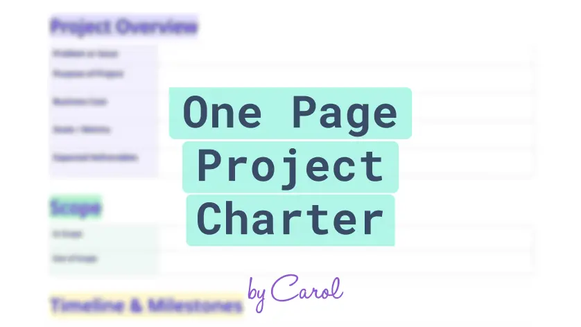 Charte de Projet d’une Page