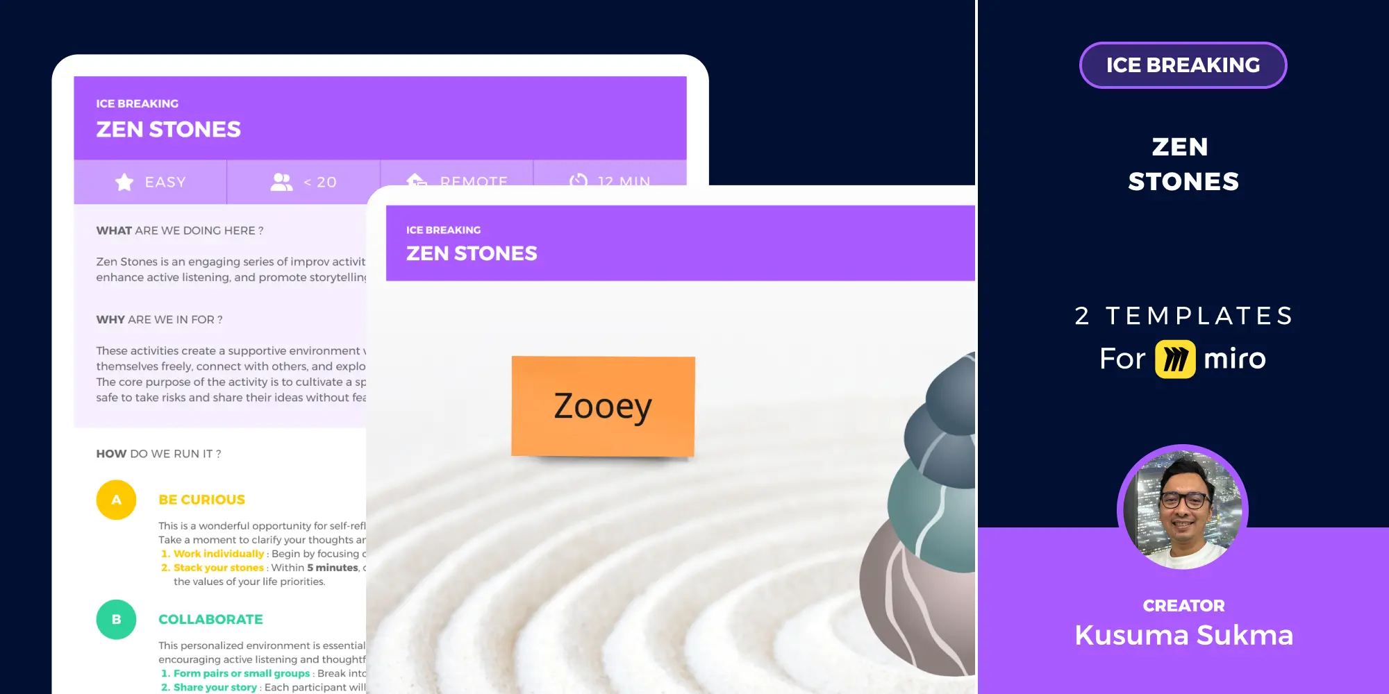 Template cover of Zen Stones Focus Onboarding 🗿