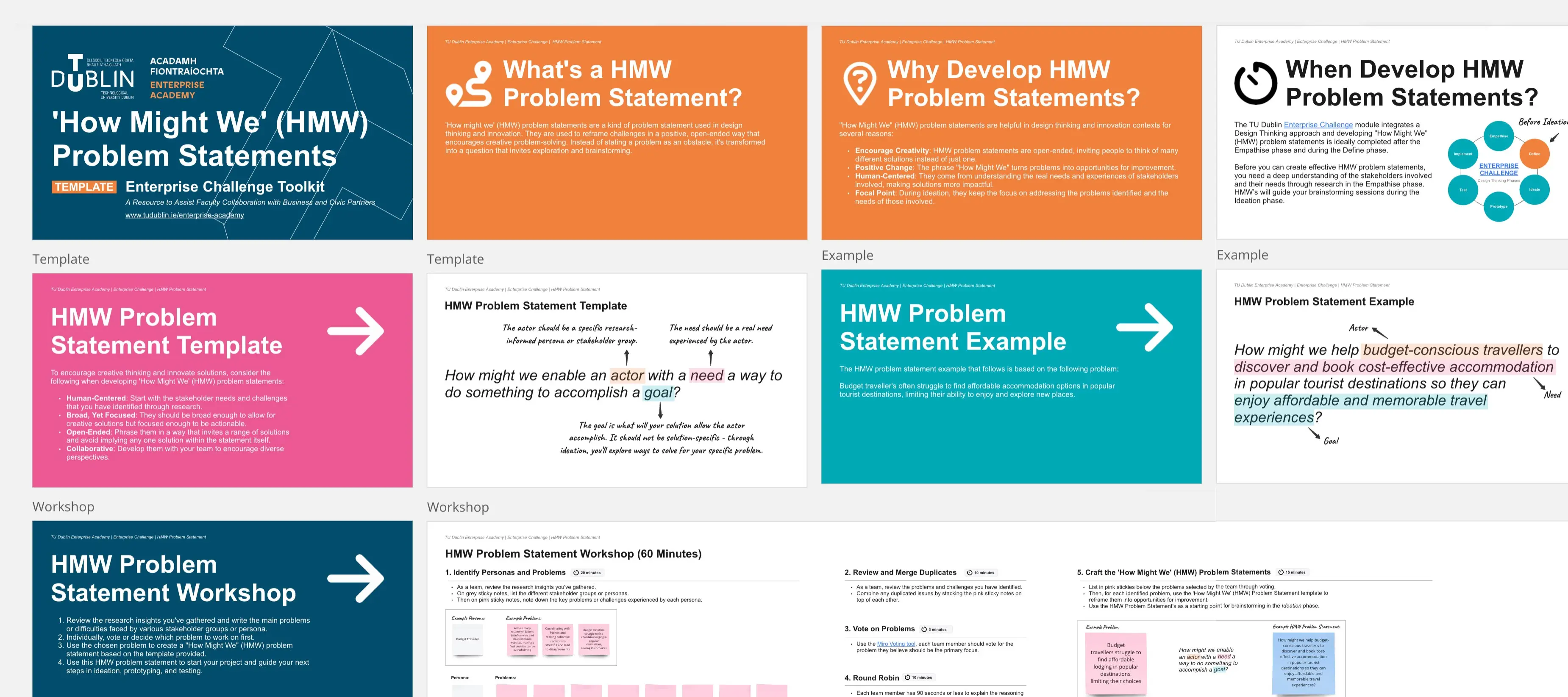 Template cover of HMW Problem Statement Template & Workshop