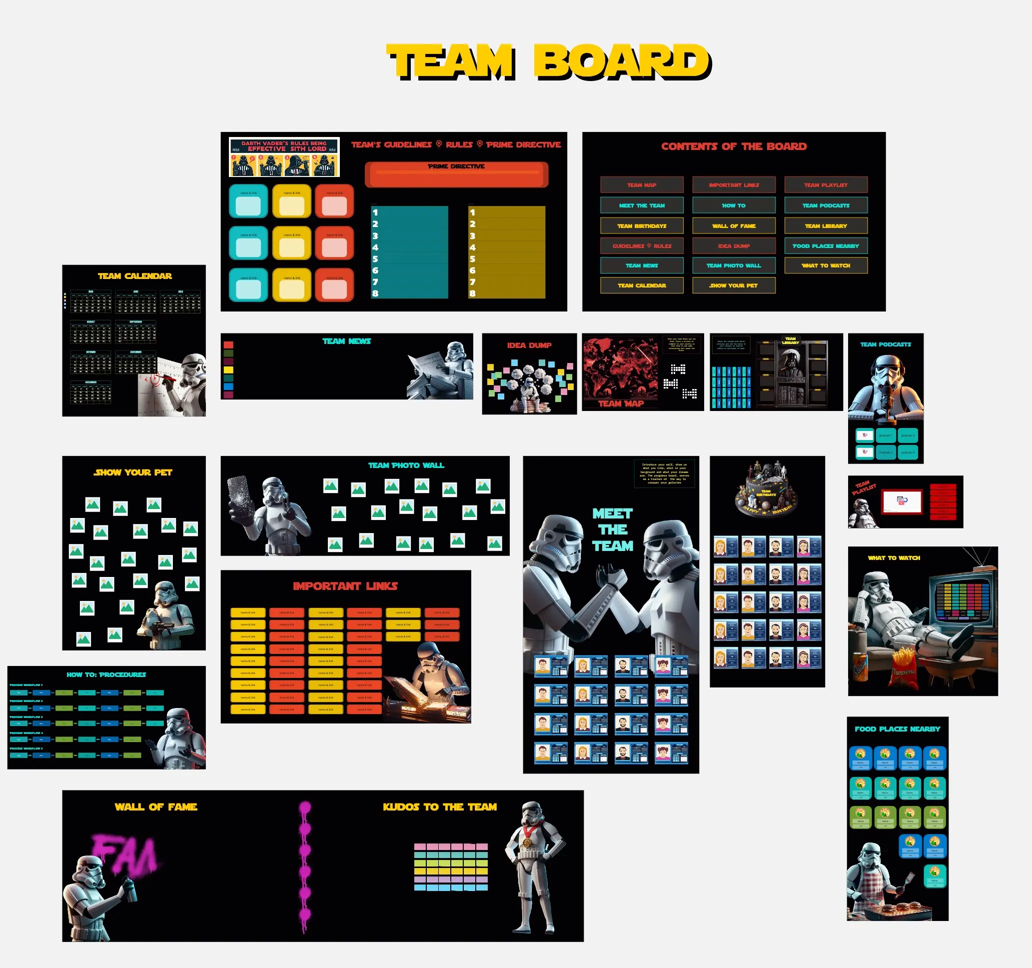 Template cover of Team Board - Star Wars Theme