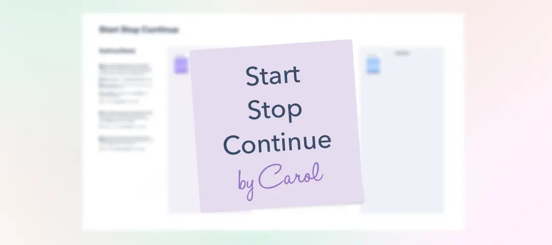 Template cover of Start Stop Continue
