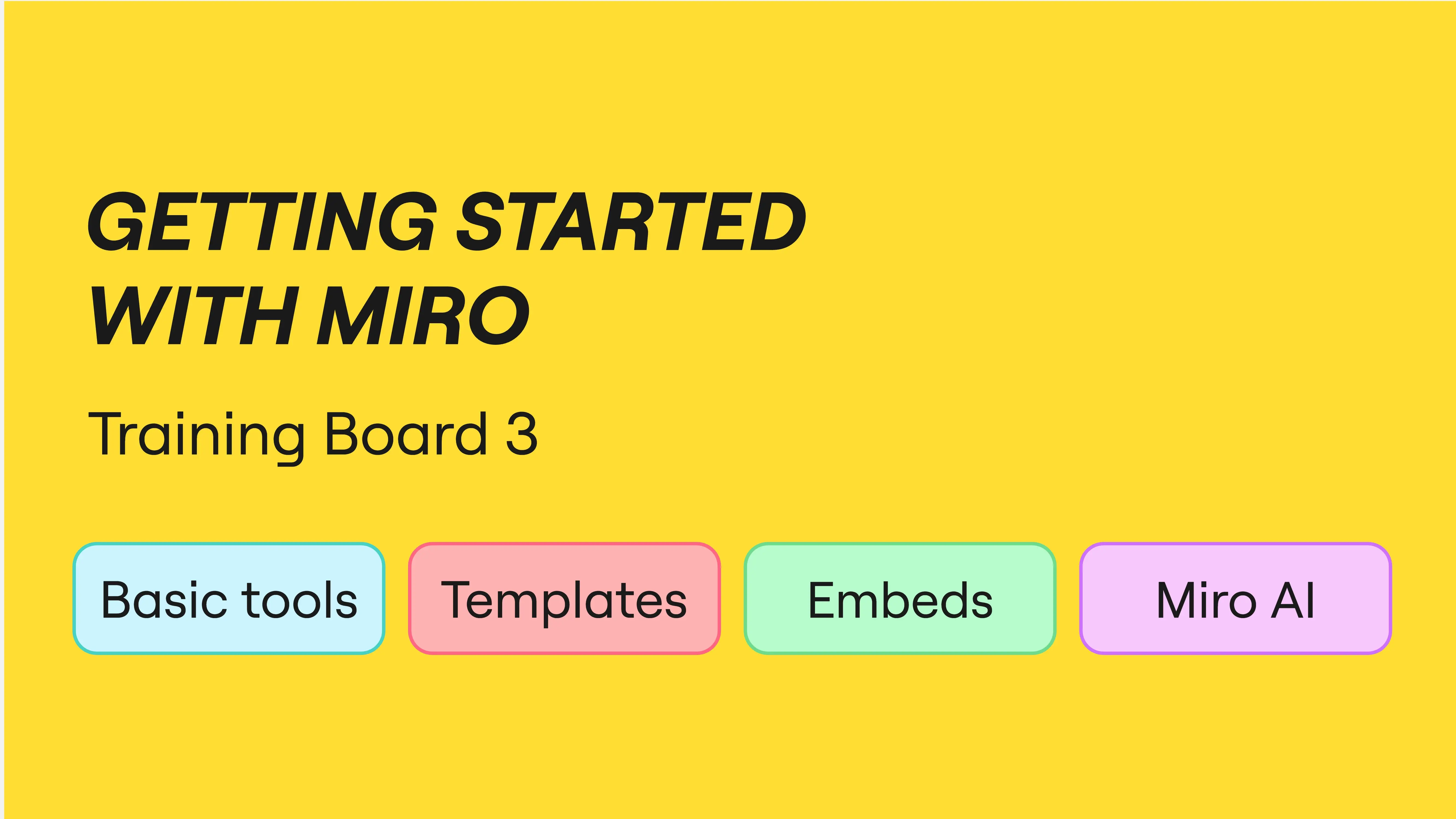 Miro Basics: Add, Embed, Create in Miro