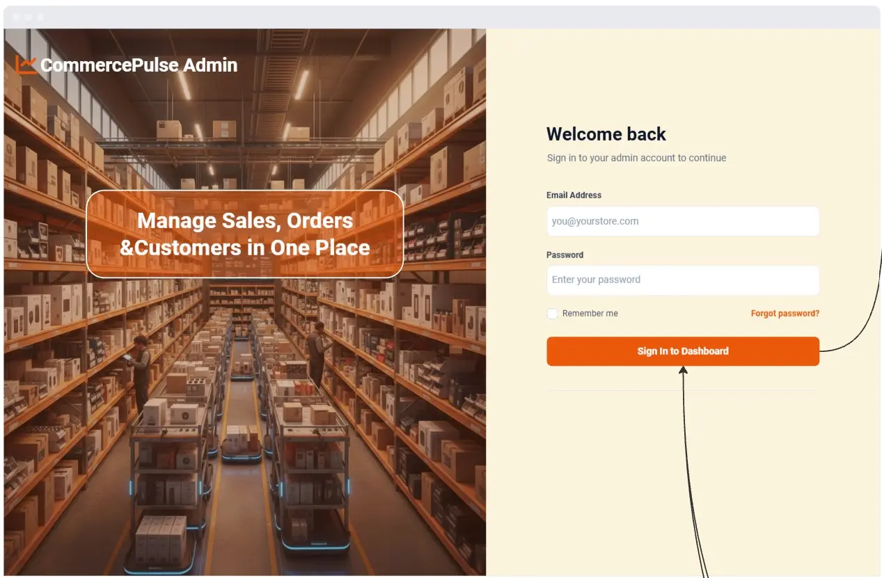 E-Com Admin Dashboard - SaaS
