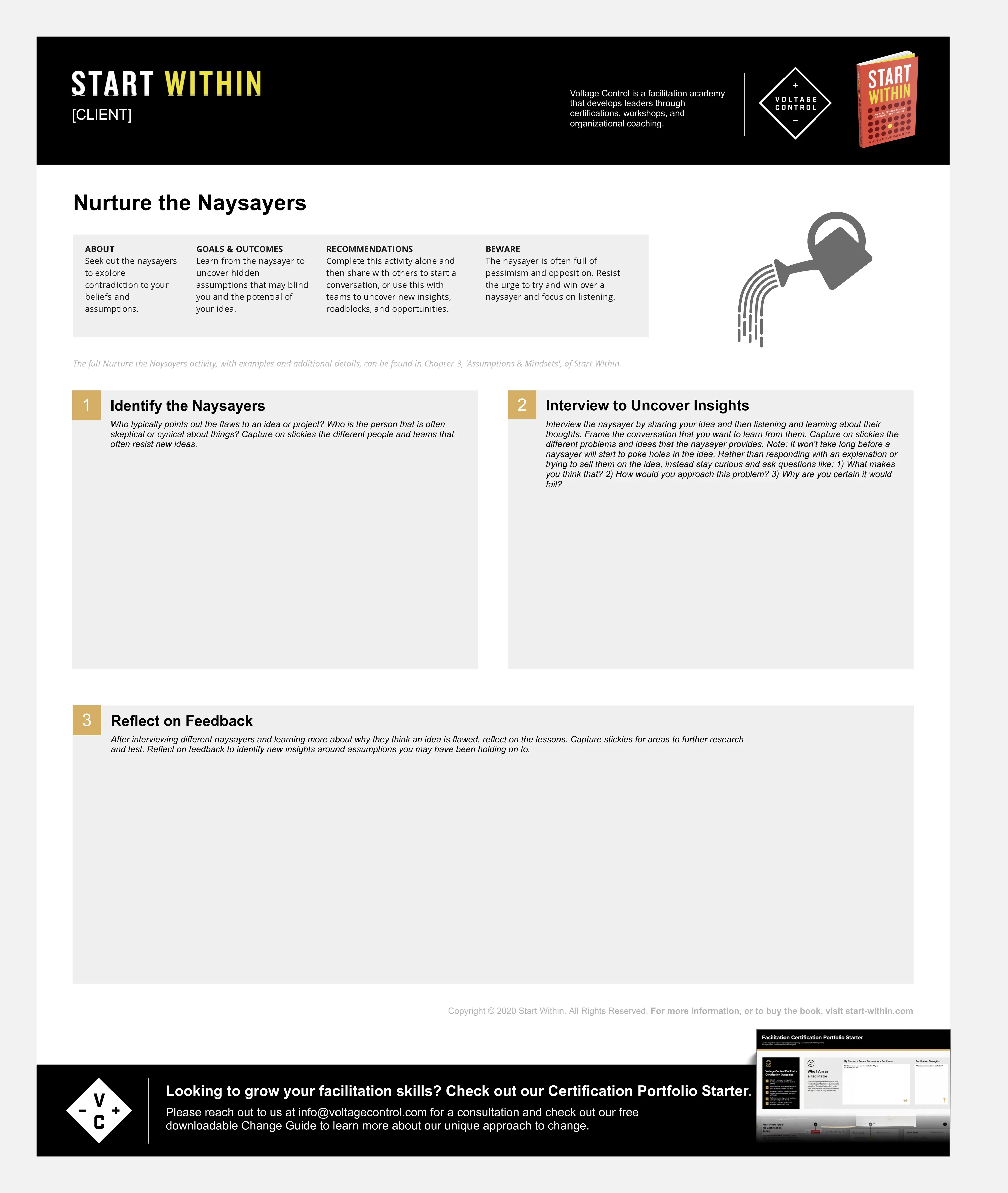 Template cover of Start Within: Nurture the Naysayers