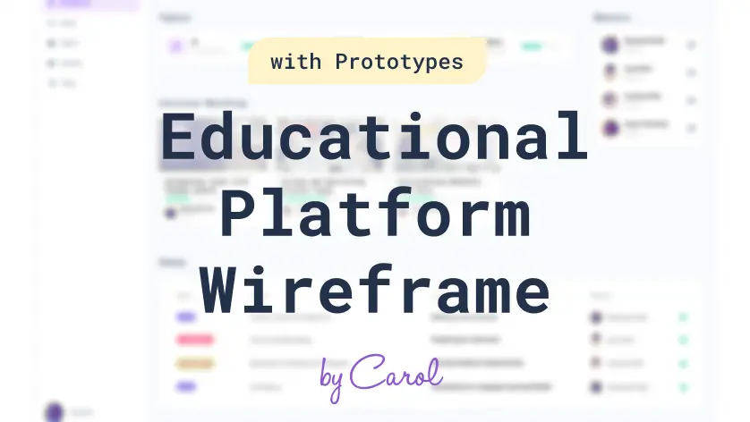 Educational Platform Wireframe