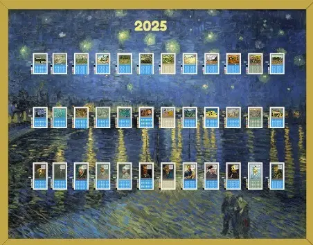 Template cover of Calendar 2025 With Van Gogh