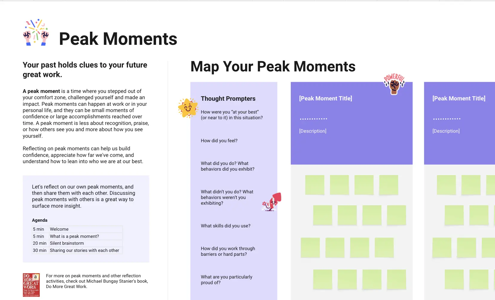 Template cover of Do More Great Work: Map Your Peak Moments