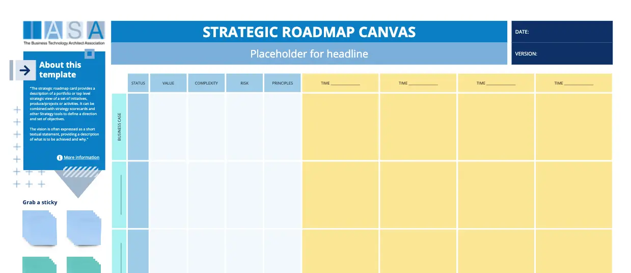 Template cover of IASA - Strategic Roadmap Canvas