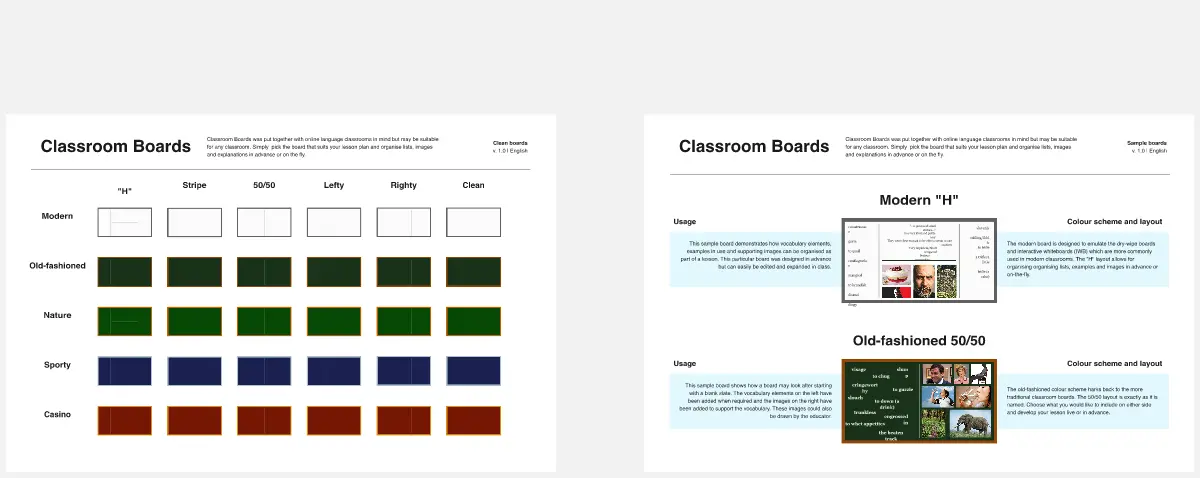 Template cover of Classroom Boards