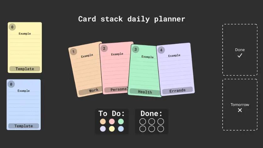 Card Stack Daily Schedule