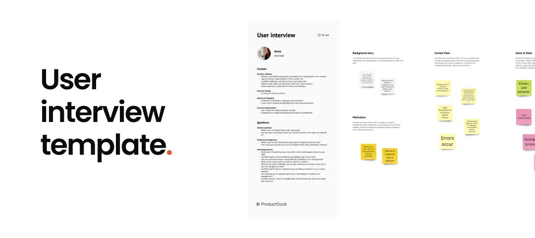 Template cover of User Interview