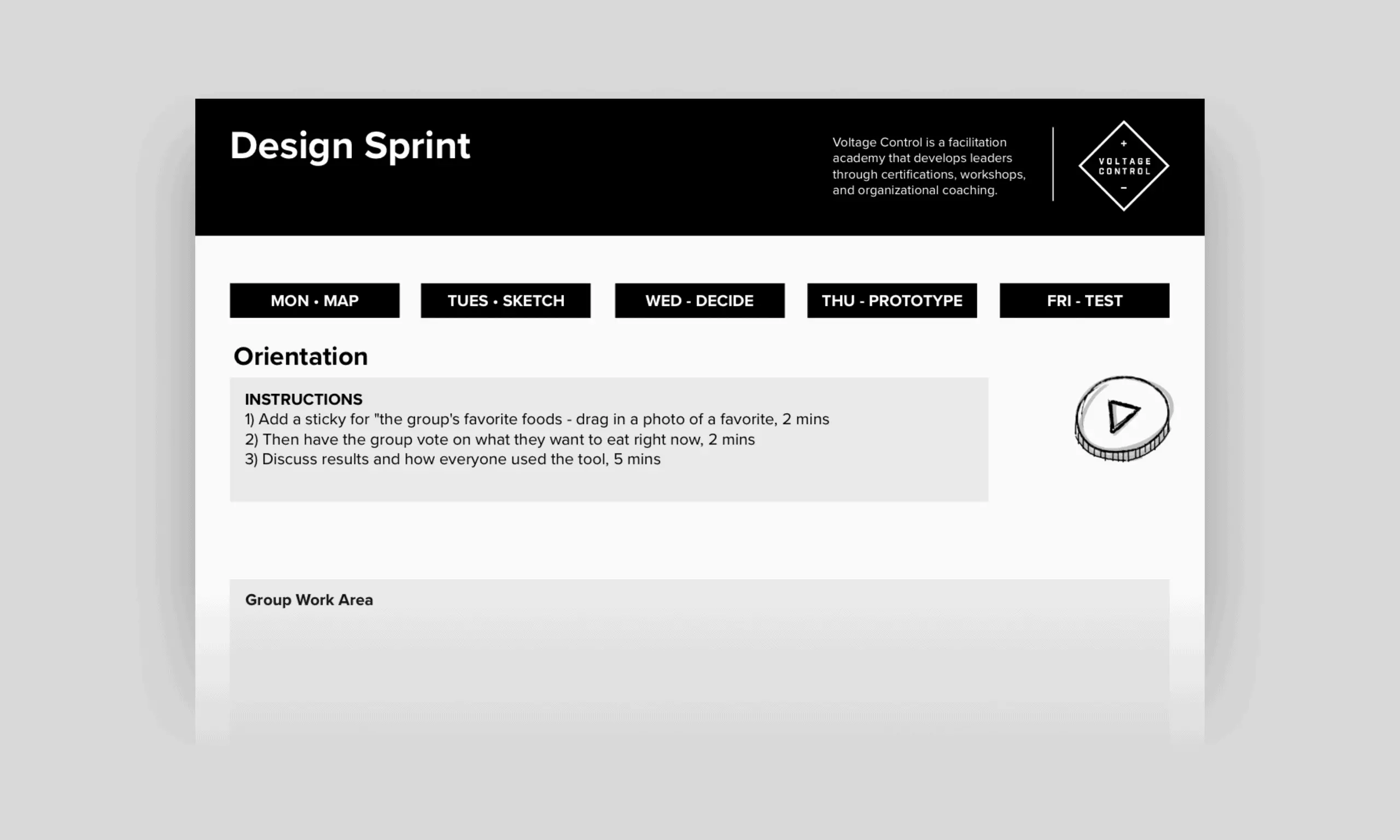 Template cover of Design Sprint: Participant Room