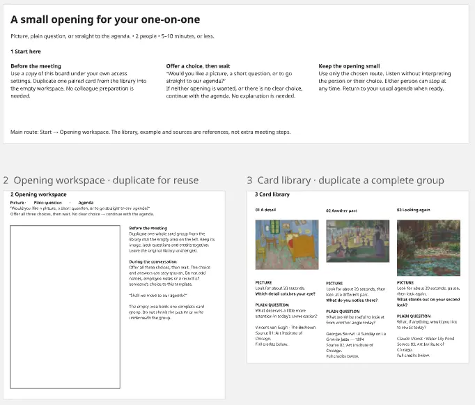 Opening for Your One-on-One