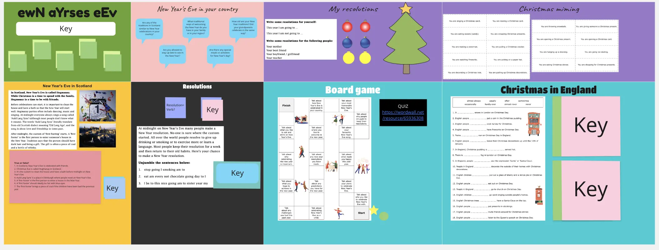 Template cover of New Year Lesson (B1-B2)