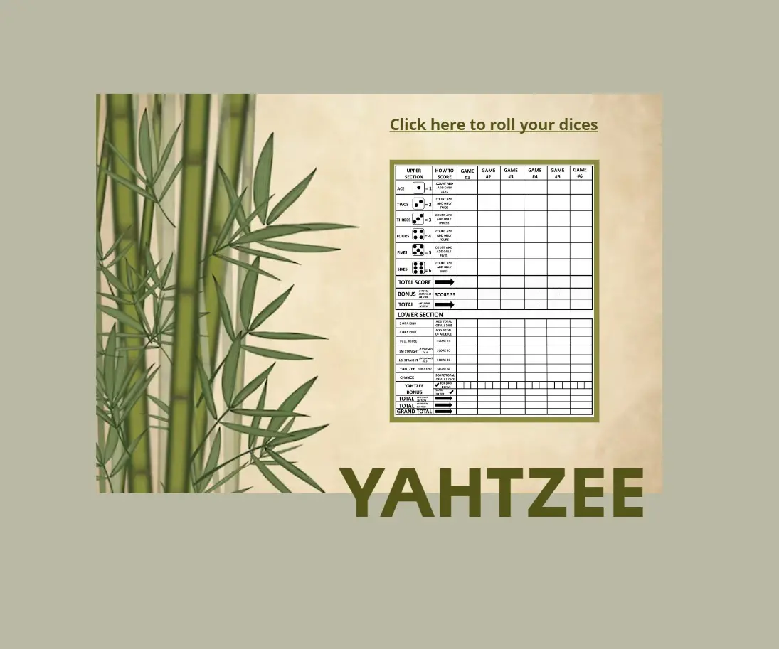 Template cover of Yahtzee