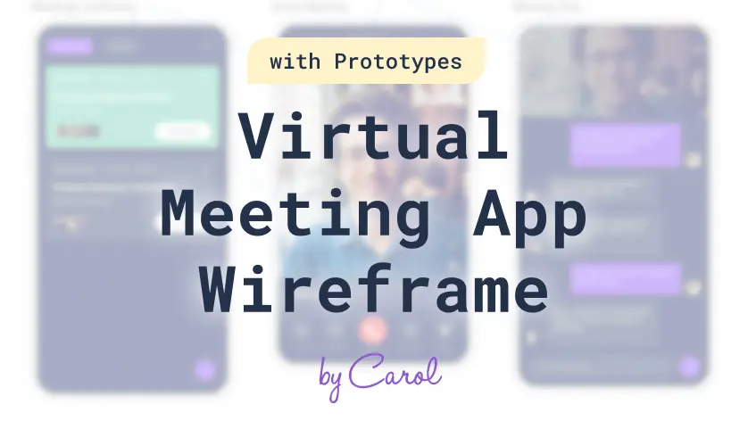 Wireframe de la App de Reuniones Virtuales
