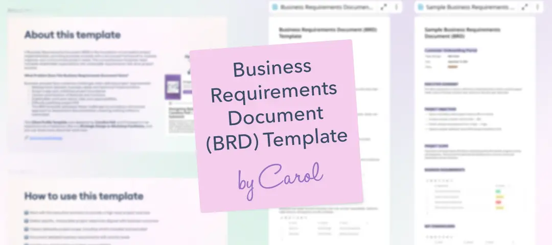 Template cover of Business Requirements Document (BRD)