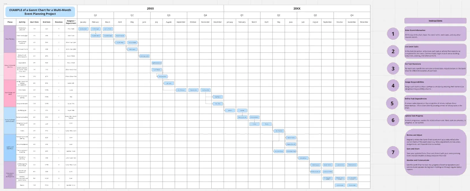 Template cover of Event Planning Gantt Chart