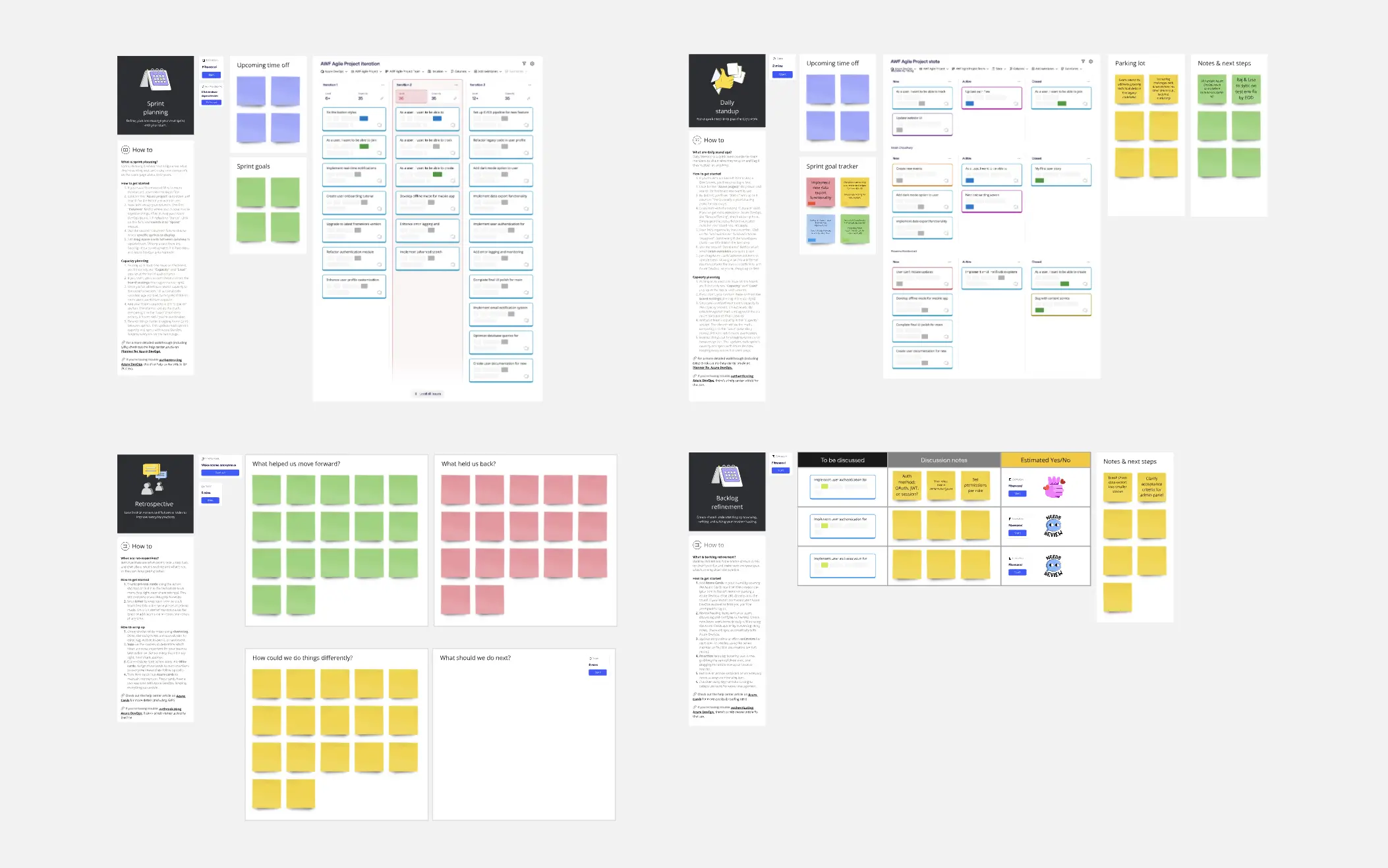 Template cover of Agile Team Events With Azure DevOps