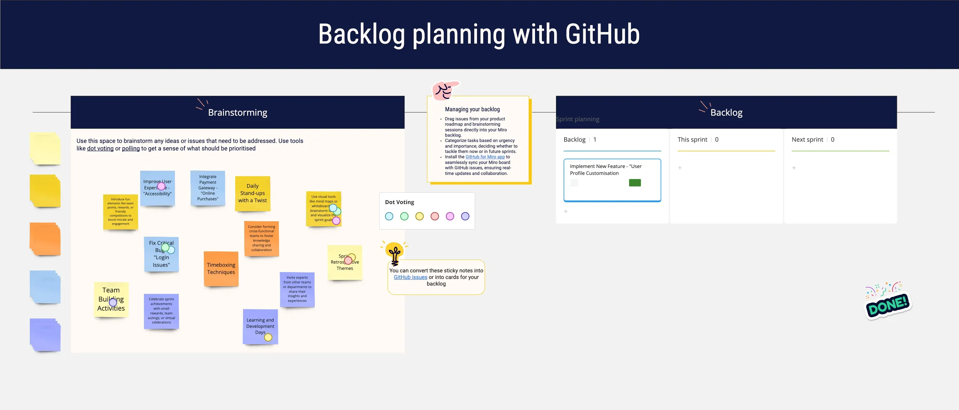 Template cover of Backlog Planning With GitHub