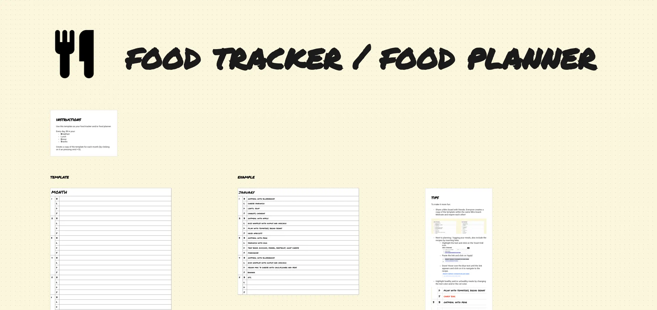 Template cover of Food Tracker / Food Planner