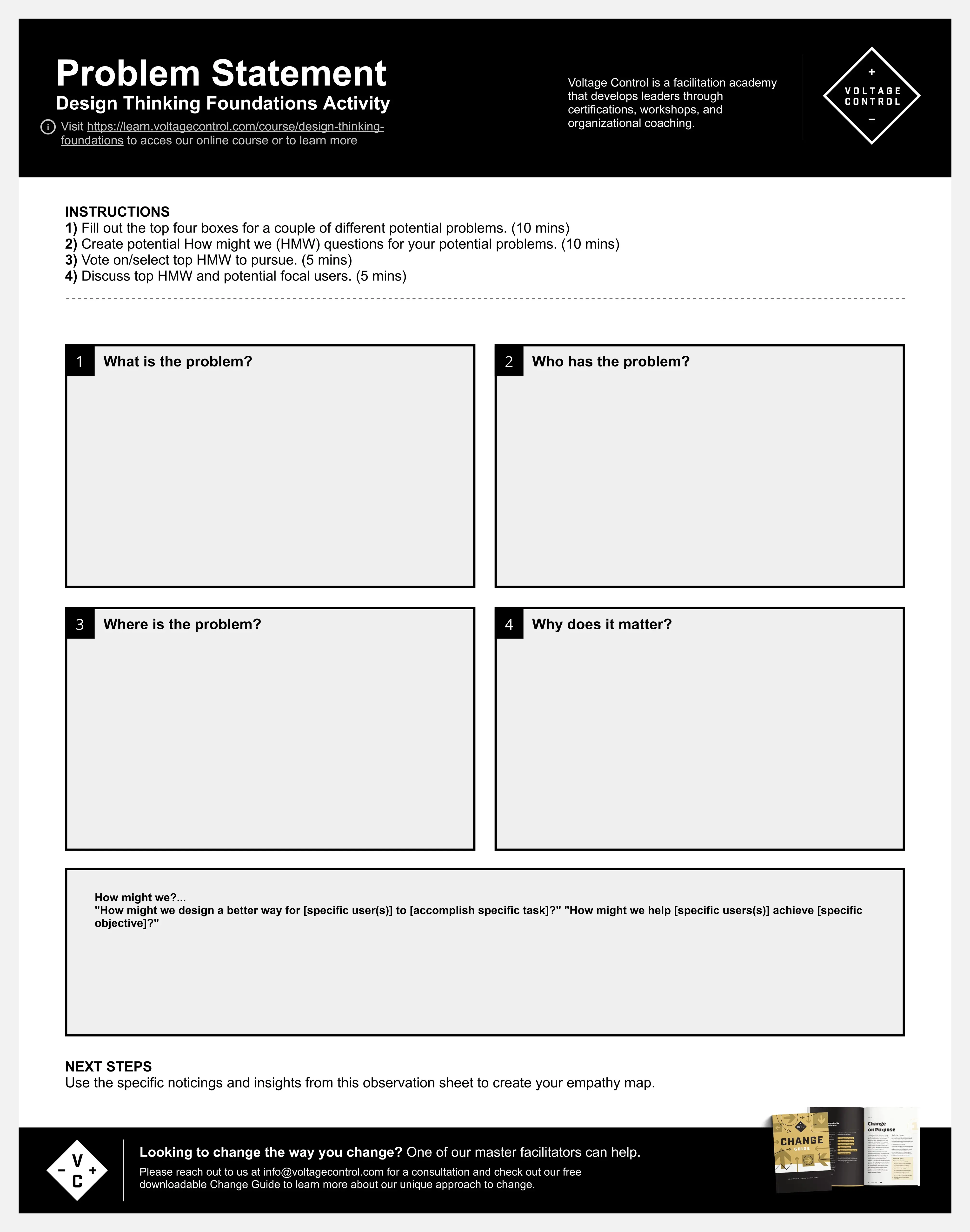 Design Thinking Problem Statement Template Miroverse