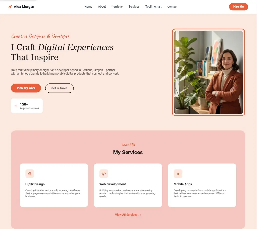 Site portfolio simple