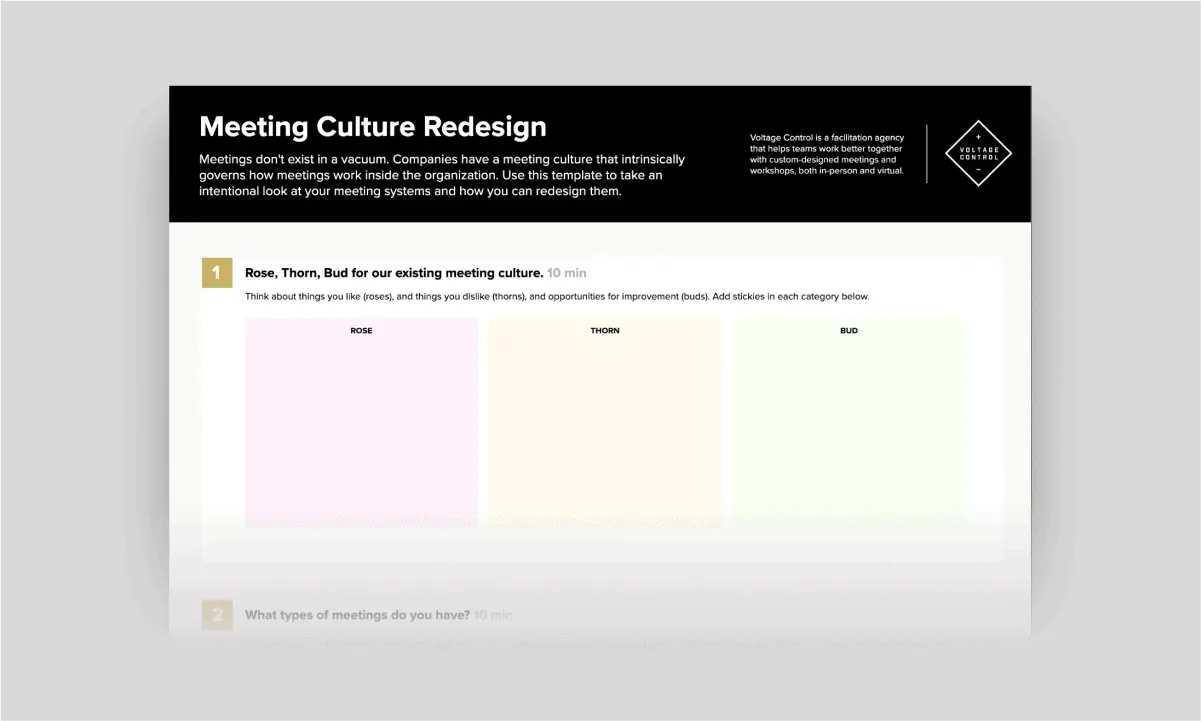 Template cover of Meeting Culture Redesign