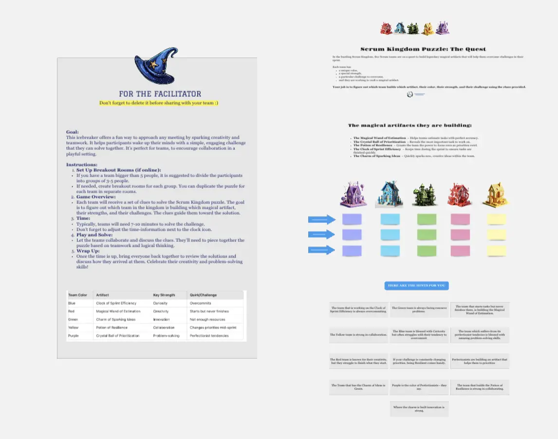 Template cover of Scrum Kingdom Puzzle Icebreaker