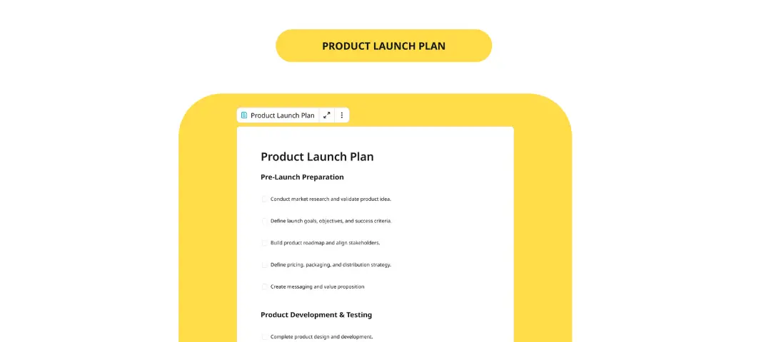 Template cover of Product Launch Plan Template