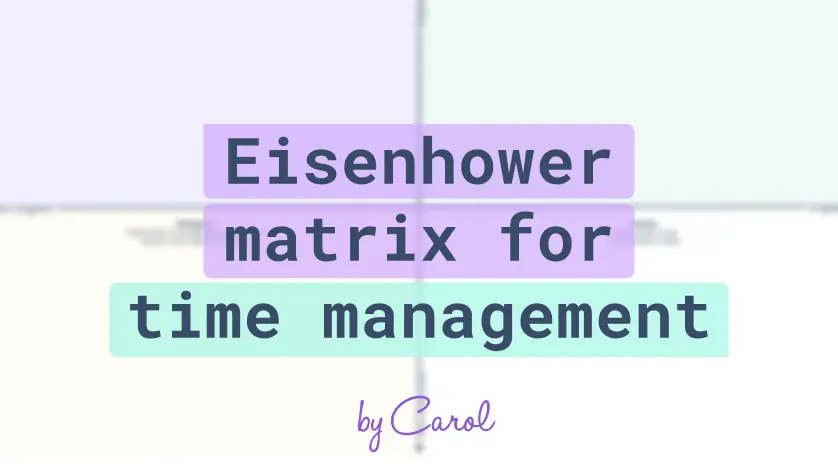 Matriz de Eisenhower para gestão do tempo