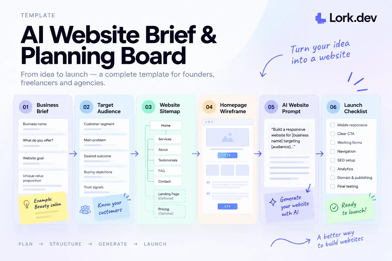 AI Website Brief & Planning Board