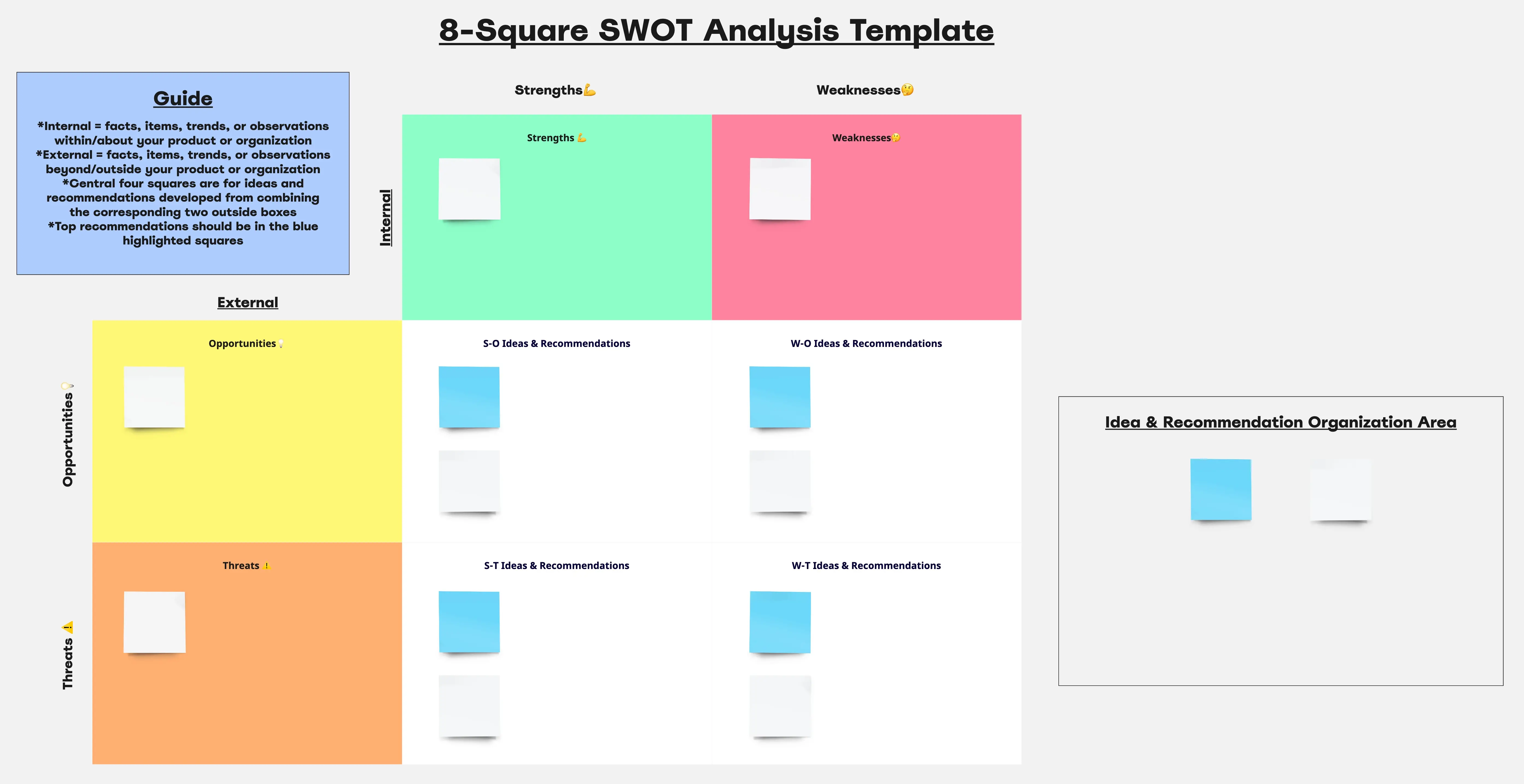 Template cover of 8-Square SWOT Analysis Template