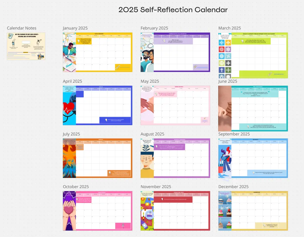 Template cover of 2025 Self-Reflection Calendar